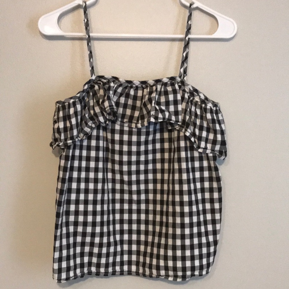 Ruffle Gingham Tank Top - Picture 3 of 6